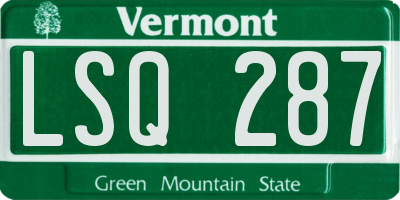 VT license plate LSQ287