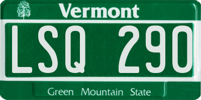 VT license plate LSQ290