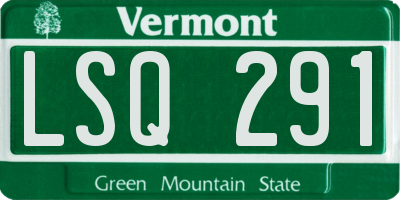 VT license plate LSQ291