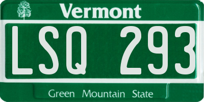VT license plate LSQ293