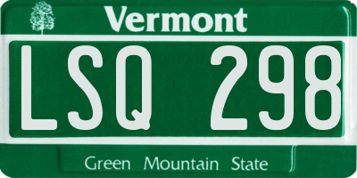 VT license plate LSQ298