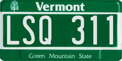 VT license plate LSQ311