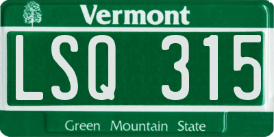 VT license plate LSQ315