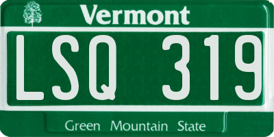 VT license plate LSQ319