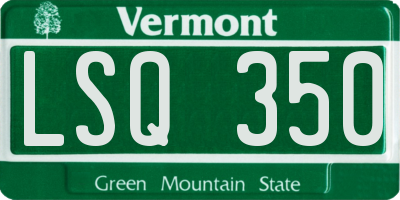 VT license plate LSQ350