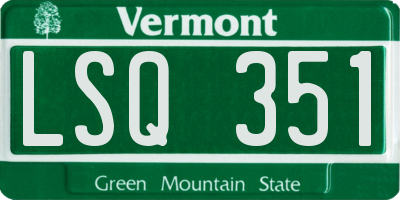 VT license plate LSQ351