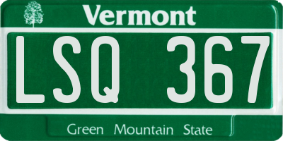 VT license plate LSQ367