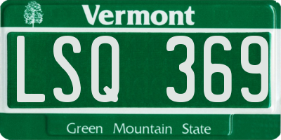 VT license plate LSQ369