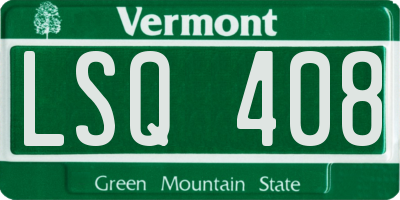 VT license plate LSQ408