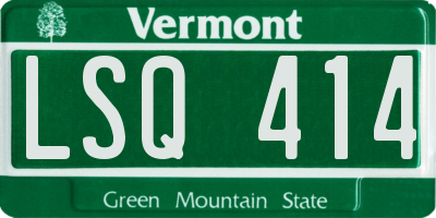VT license plate LSQ414