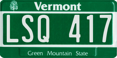 VT license plate LSQ417