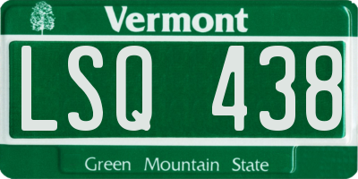 VT license plate LSQ438