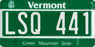 VT license plate LSQ441