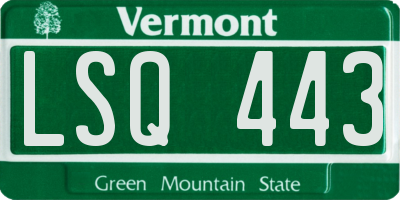 VT license plate LSQ443