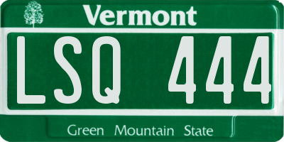 VT license plate LSQ444