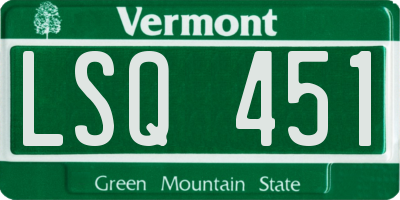 VT license plate LSQ451