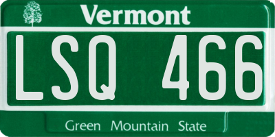 VT license plate LSQ466