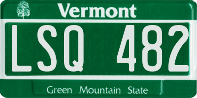 VT license plate LSQ482