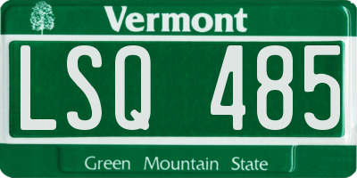 VT license plate LSQ485
