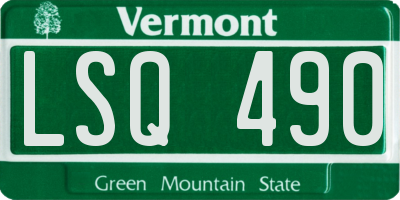 VT license plate LSQ490