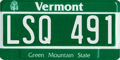 VT license plate LSQ491