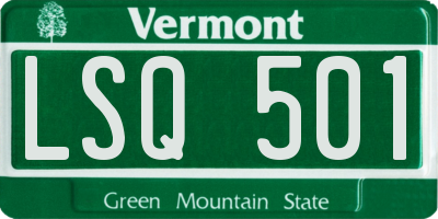 VT license plate LSQ501