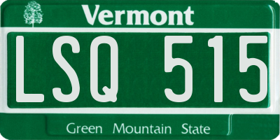 VT license plate LSQ515