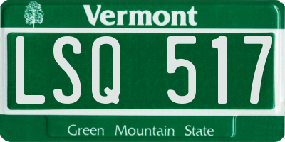 VT license plate LSQ517
