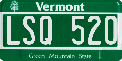 VT license plate LSQ520