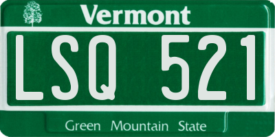 VT license plate LSQ521