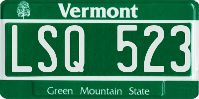 VT license plate LSQ523