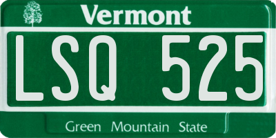 VT license plate LSQ525