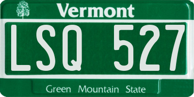 VT license plate LSQ527