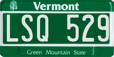 VT license plate LSQ529