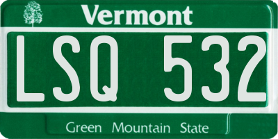 VT license plate LSQ532
