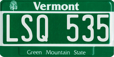 VT license plate LSQ535