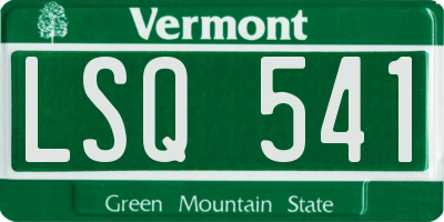 VT license plate LSQ541