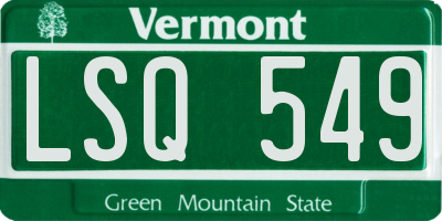VT license plate LSQ549
