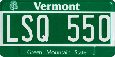 VT license plate LSQ550