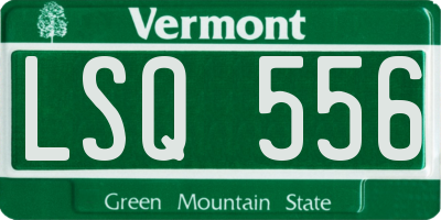 VT license plate LSQ556