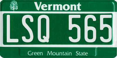 VT license plate LSQ565