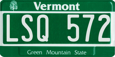 VT license plate LSQ572