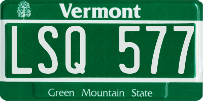 VT license plate LSQ577