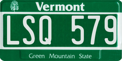 VT license plate LSQ579