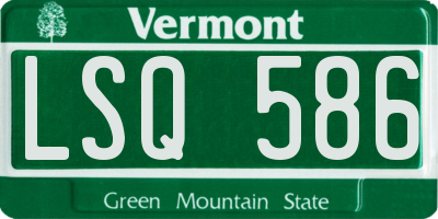 VT license plate LSQ586