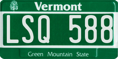 VT license plate LSQ588