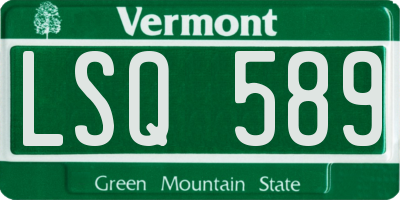 VT license plate LSQ589