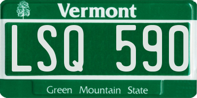 VT license plate LSQ590