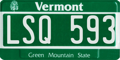 VT license plate LSQ593