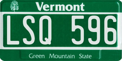 VT license plate LSQ596